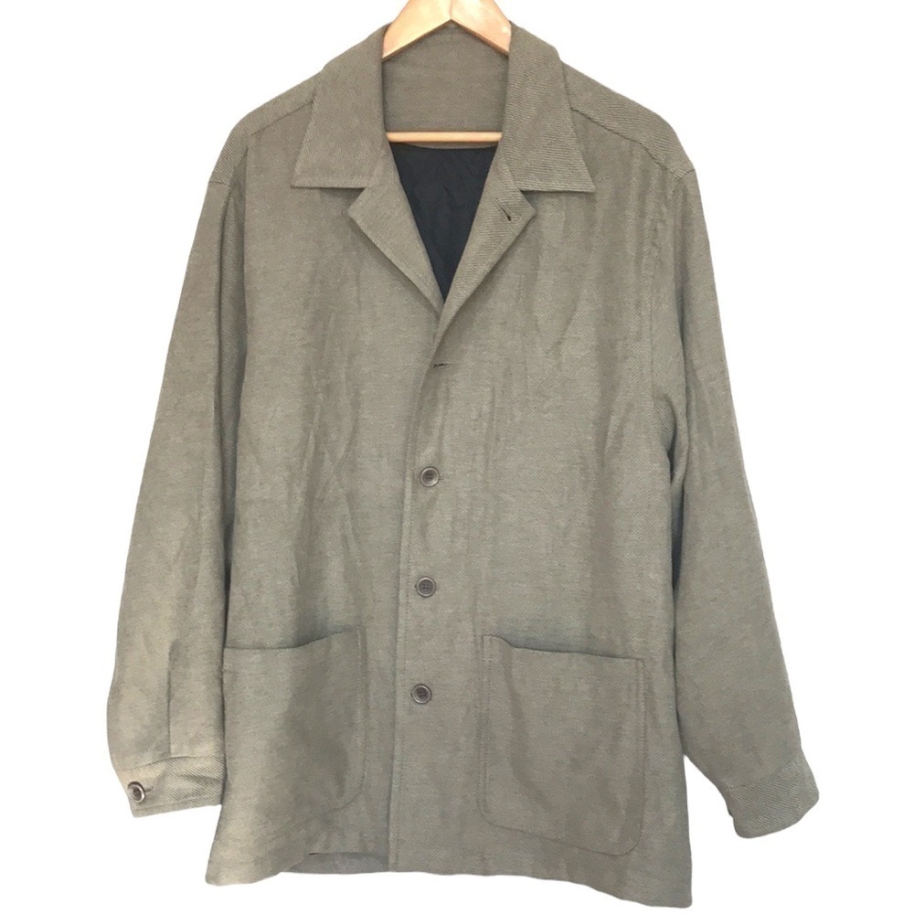 𝅺ZINGARO corduroy button front jacket mens size Medium shacket tan